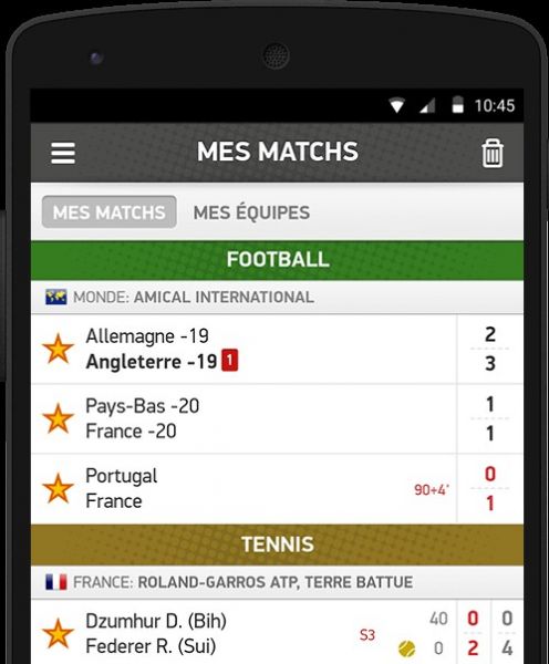 résultats foot direct