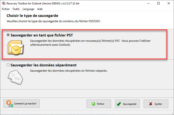 COMMENT RÉPARER UN FICHIER .OST OU .PST AVEC RECOVERY TOOLBOX FOR OUTLOOK ? Recovery%20Toolbox-7