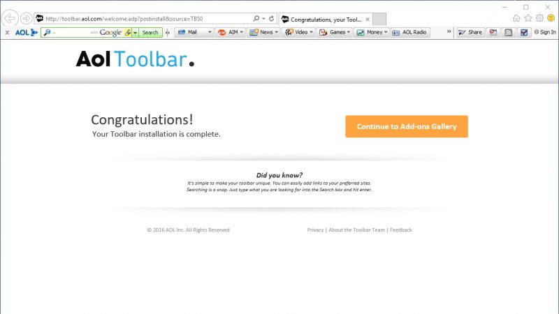 AOL Toolbar