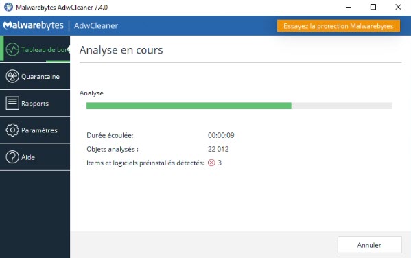 WINDOWS 10 : COMMENT SUPPRIMER FACILEMENT LES LOGICIELS PRÉINSTALLÉS ? Adwcleaner%20scan
