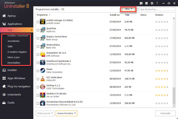 COMMENT SUPPRIMER FACILEMENT LES PROGRAMMES INUTILES AVEC ASHAMPOO UNINSTALLER ? Tri-screen