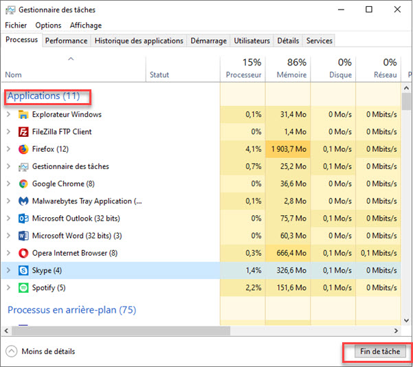 COMMENT FORCER LA FERMETURE D’UN PROGRAMME SUR WINDOWS ? Gestionnaire%20de%20t%C3%A2che-screen