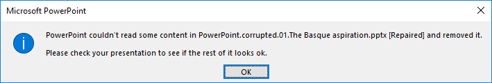 QUE PEUT-ON FAIRE AVEC UN FICHIER POWERPOINT CASSÉ ? Corrupted%20file