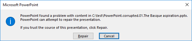 QUE PEUT-ON FAIRE AVEC UN FICHIER POWERPOINT CASSÉ ? Save%20repair%20toolbox
