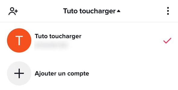 Tiktok Ajouter un compte 1