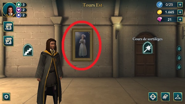 Déclenchez l'apparition du personnage dans le tableau.